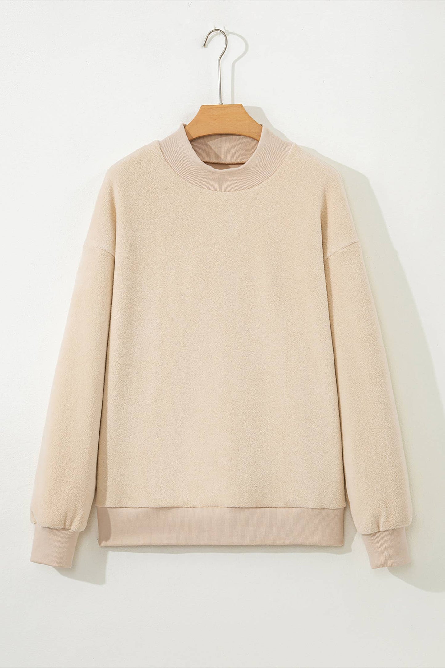 Game Day Oversize Reversible Mock Neck Sweatshirt (S-XL): Light Grey / Missy / S