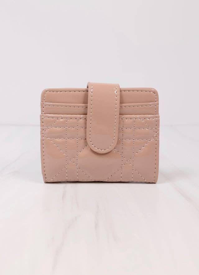 Tate Card Holder Wallet TAUPE PATENT LQ: Default