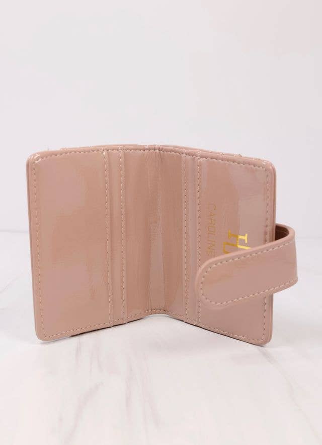 Tate Card Holder Wallet TAUPE PATENT LQ: Default