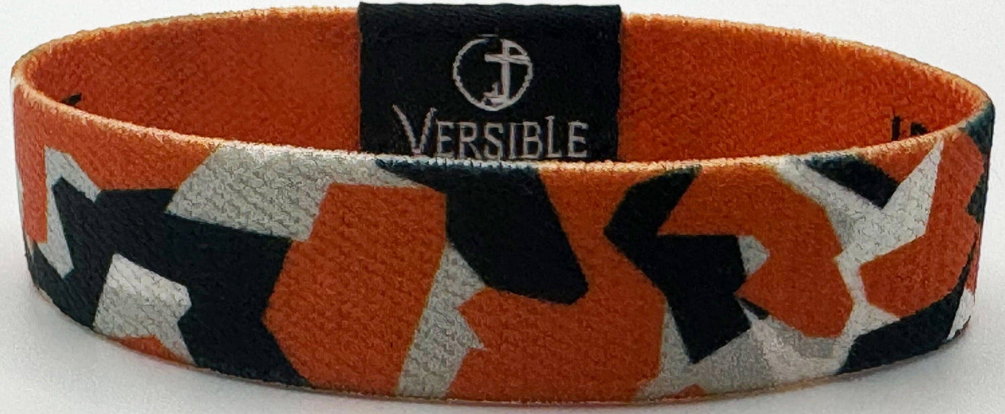 Team Camo / Philippians 4:13 Wristband: Green & White / X-Small