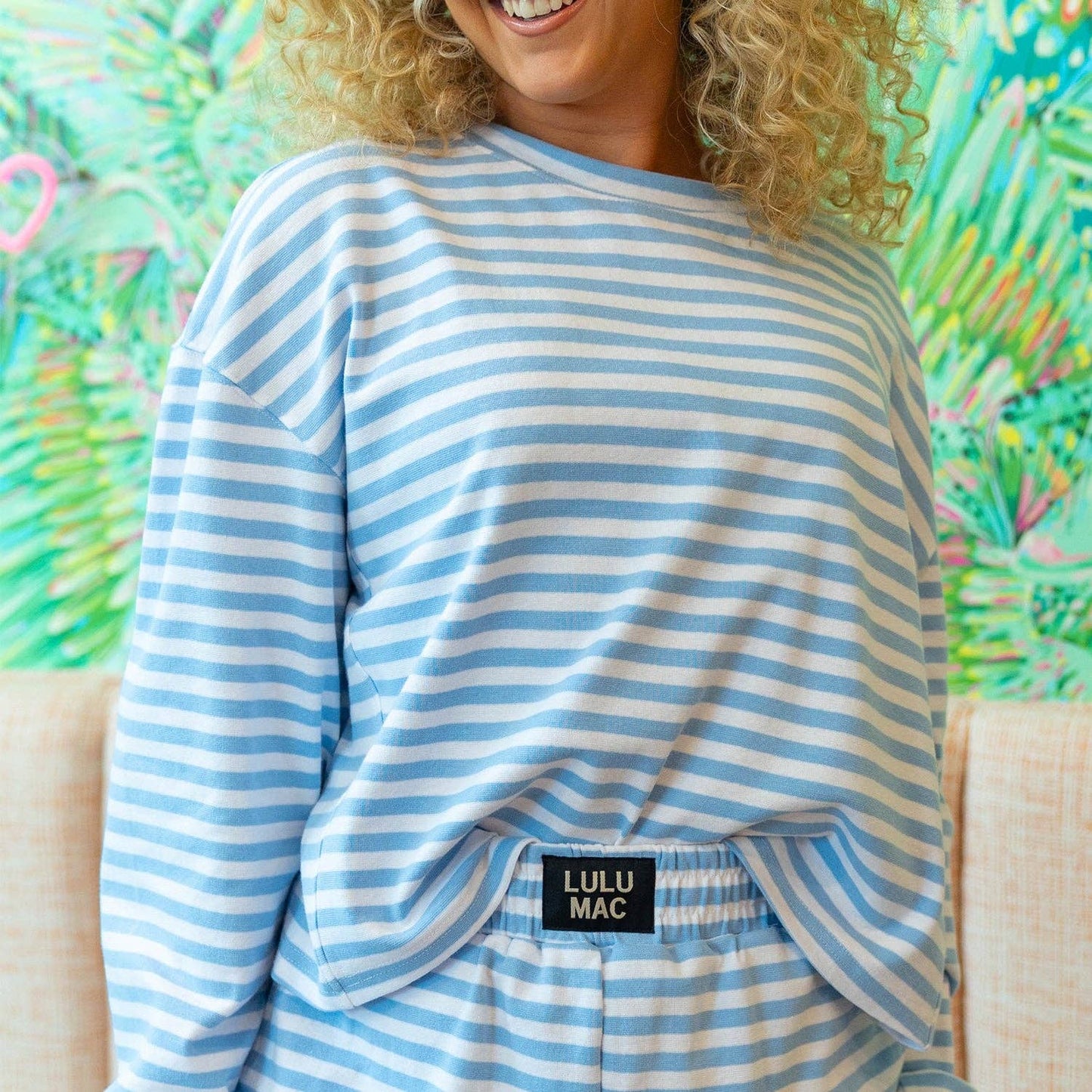 LM-STRIPE LONGSLEEVE TOP-LIGHT BLUE: LIGHT BLUE / Medium