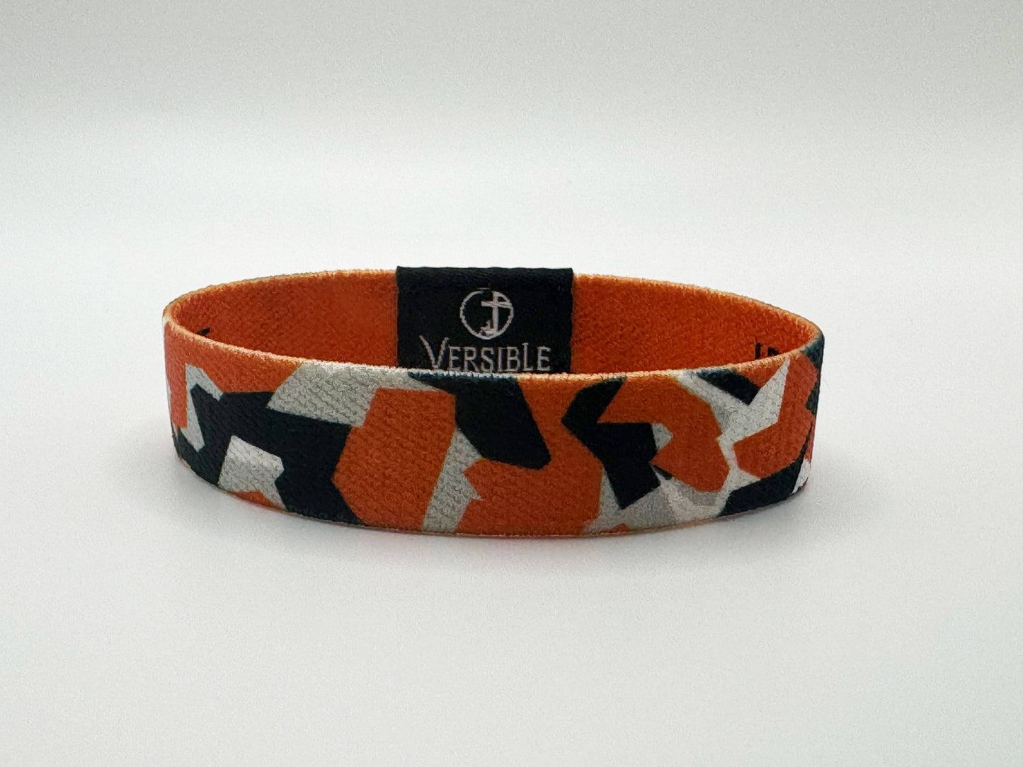 Team Camo / Philippians 4:13 Wristband: Dark Red & Gold / Large