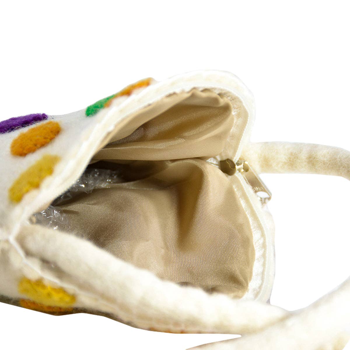 Muffin Long Handle Felted Kids Hand Bag: Pink