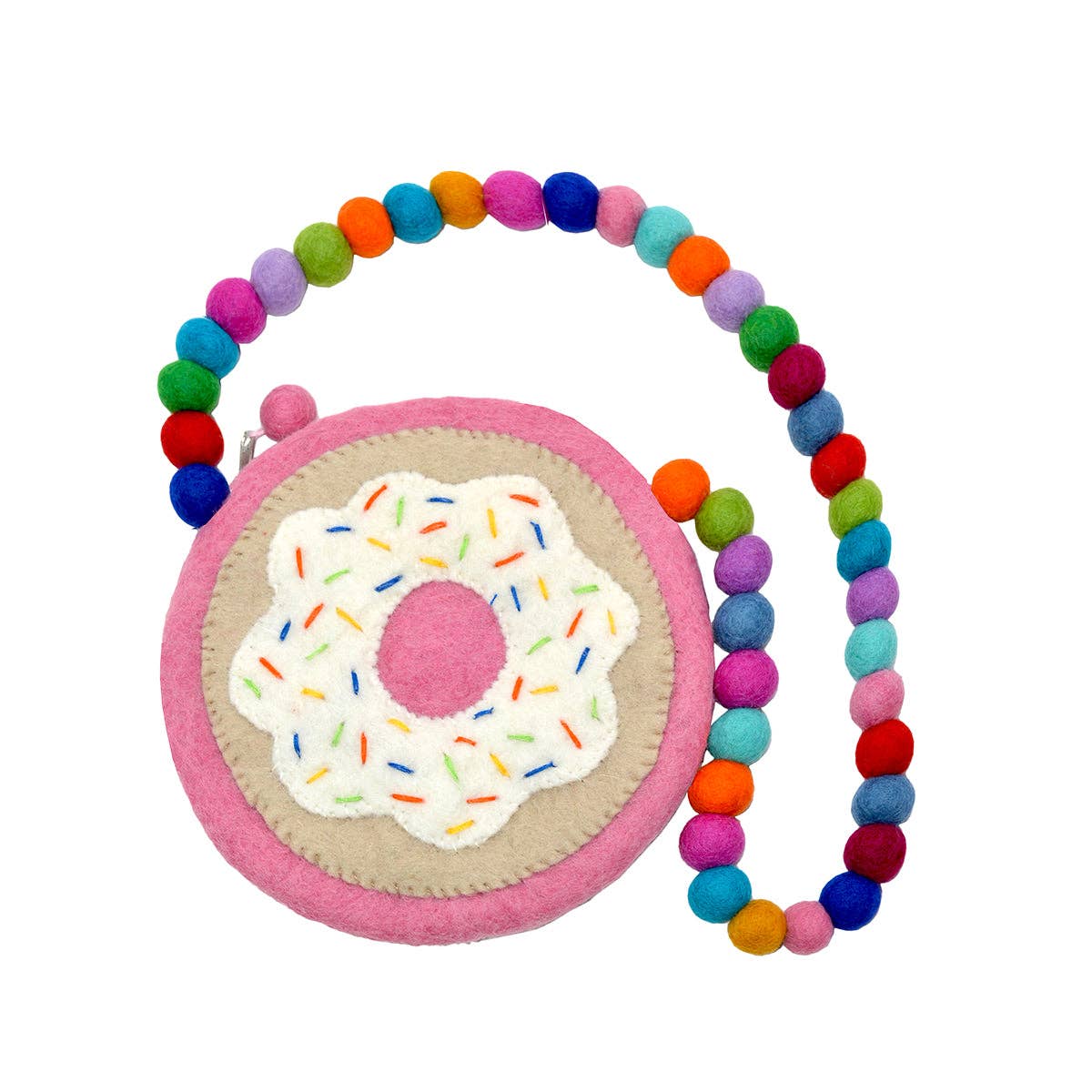 Donut Ball Handle Kids Bag: Pink