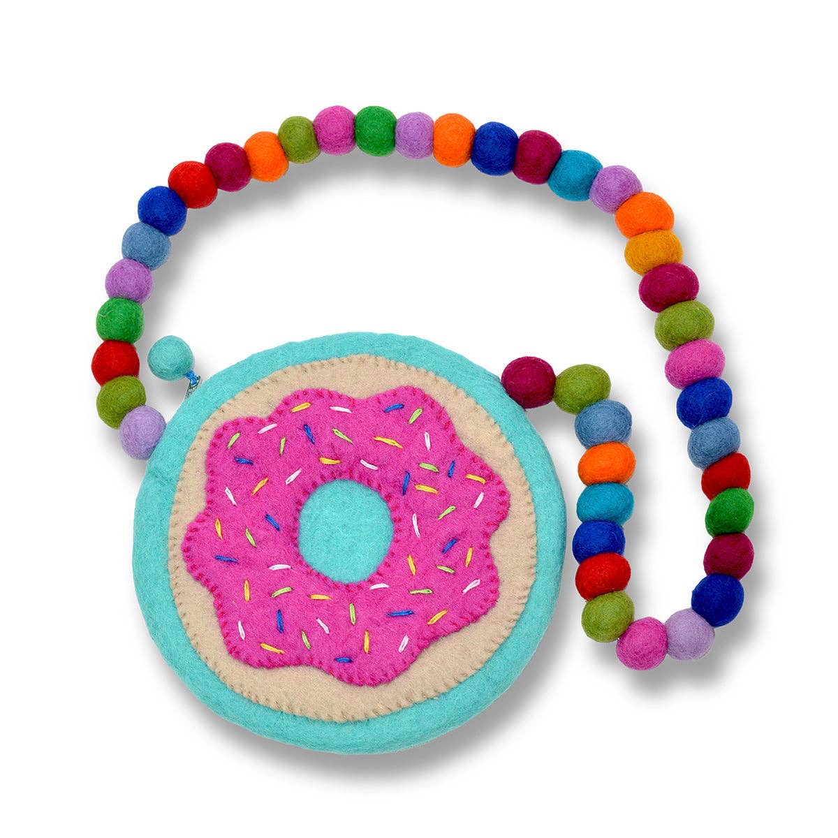 Donut Ball Handle Kids Bag: Aqua