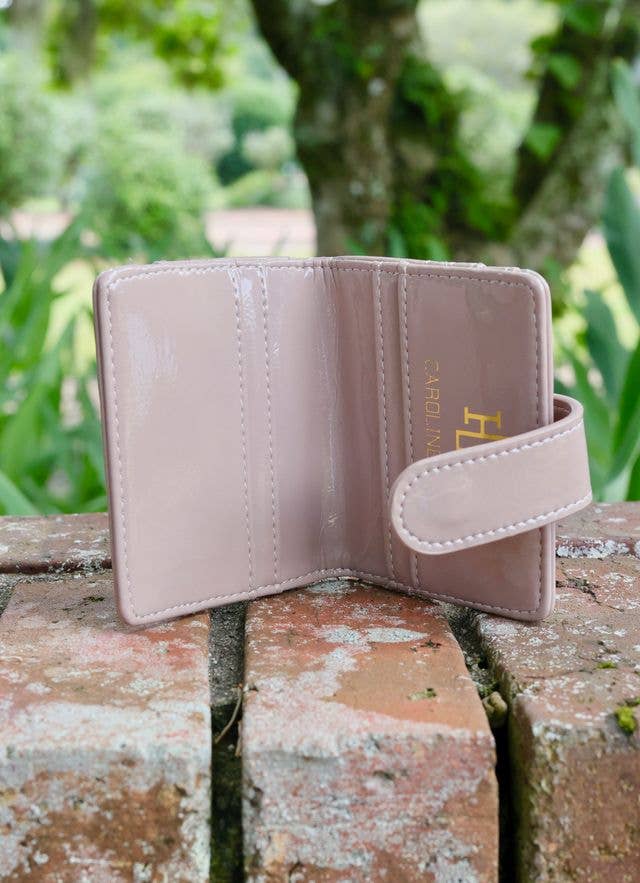 Tate Card Holder Wallet TAUPE PATENT LQ: Default