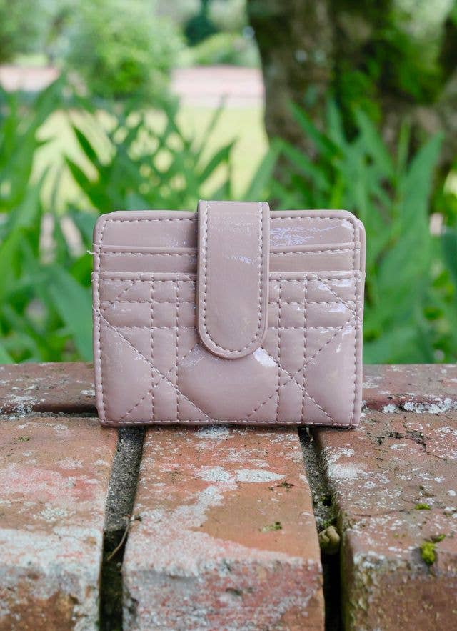 Tate Card Holder Wallet TAUPE PATENT LQ: Default