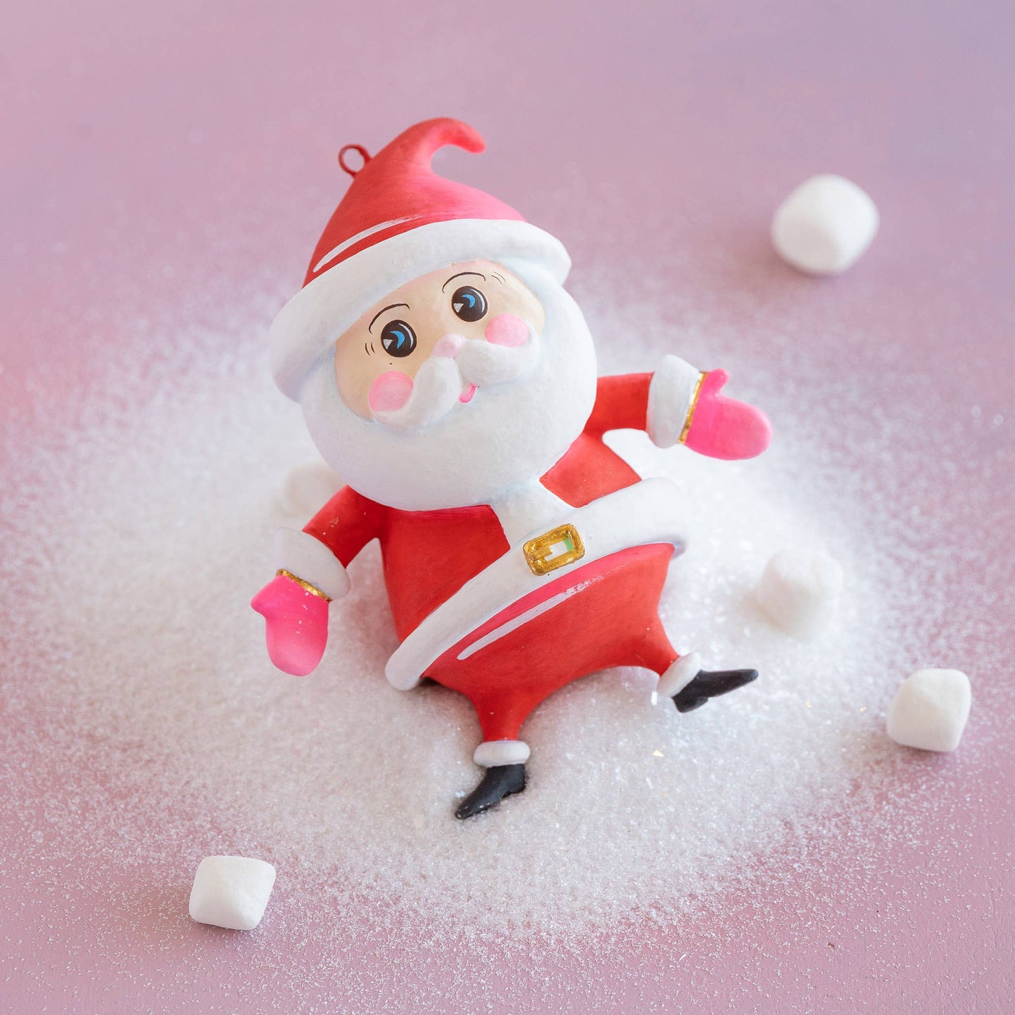 Baby Papa Noel Orn, Red, Resin, 4.5”