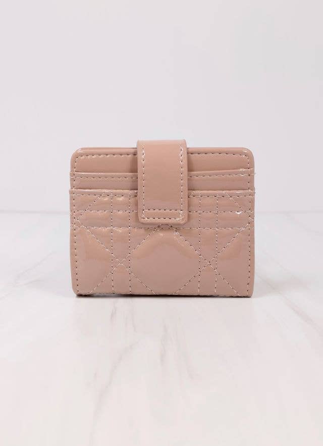 Tate Card Holder Wallet TAUPE PATENT LQ: Default