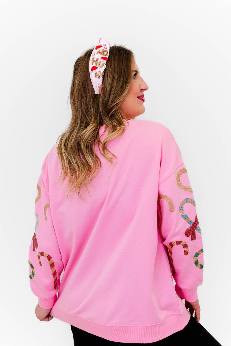 Merry Mint Sparkle Sweatshirt: Baby Blue / S/M