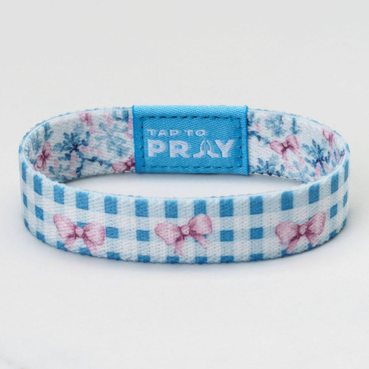 Tap To Pray® Wristband – Blue Belle: Small