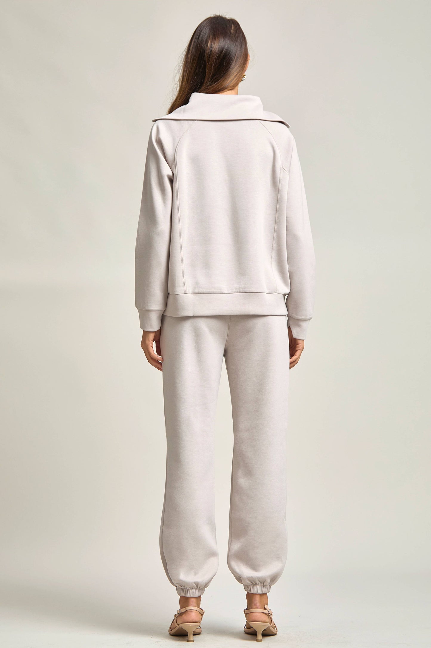 Quarter Zip Pullover + Jogger Modal Travel Set: Lavender / L