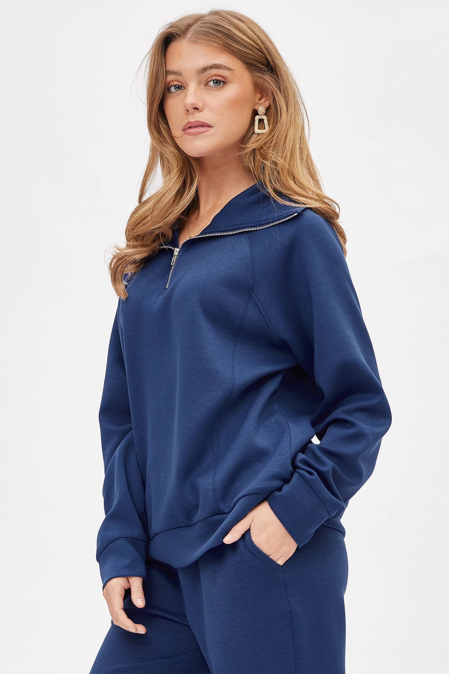 Quarter Zip Pullover + Jogger Modal Travel Set: Lavender / S