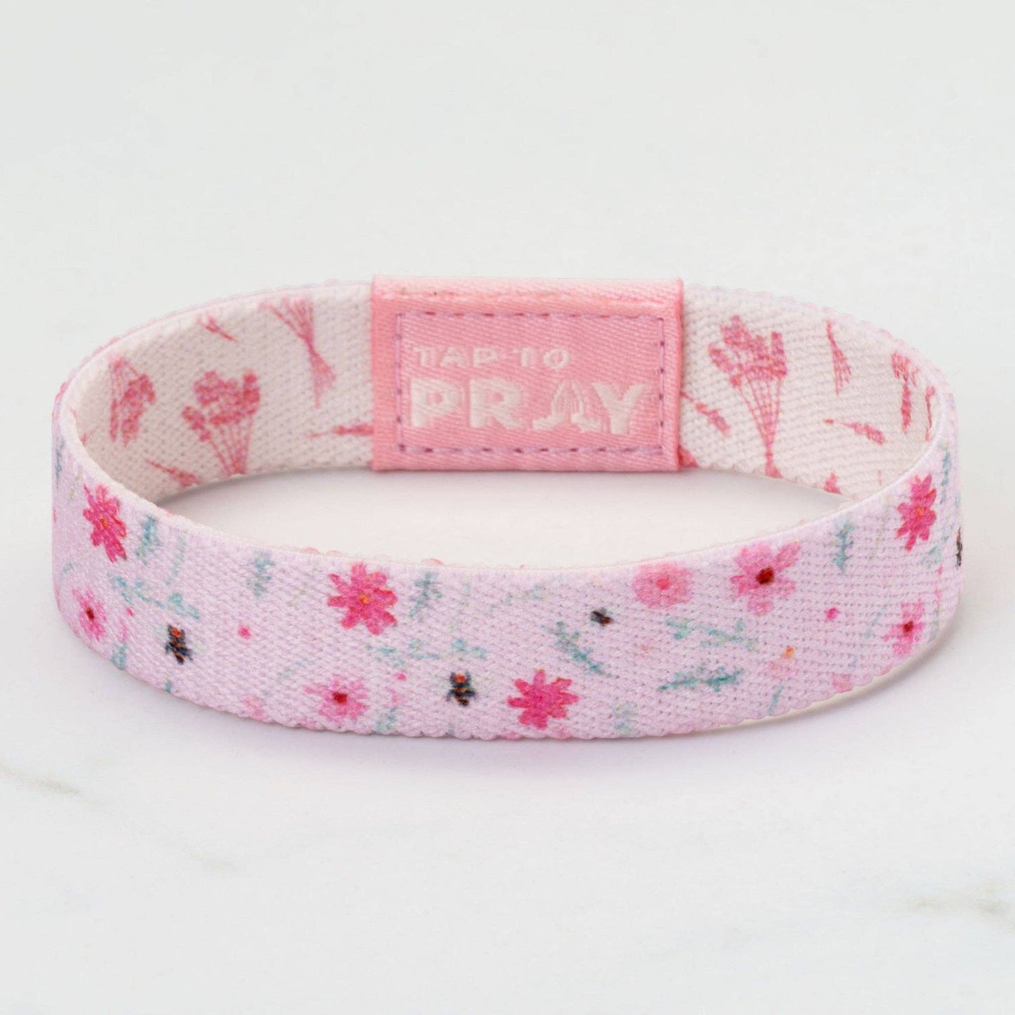 Tap To Pray® Wristband –  Meadows - Pink: Extra Large