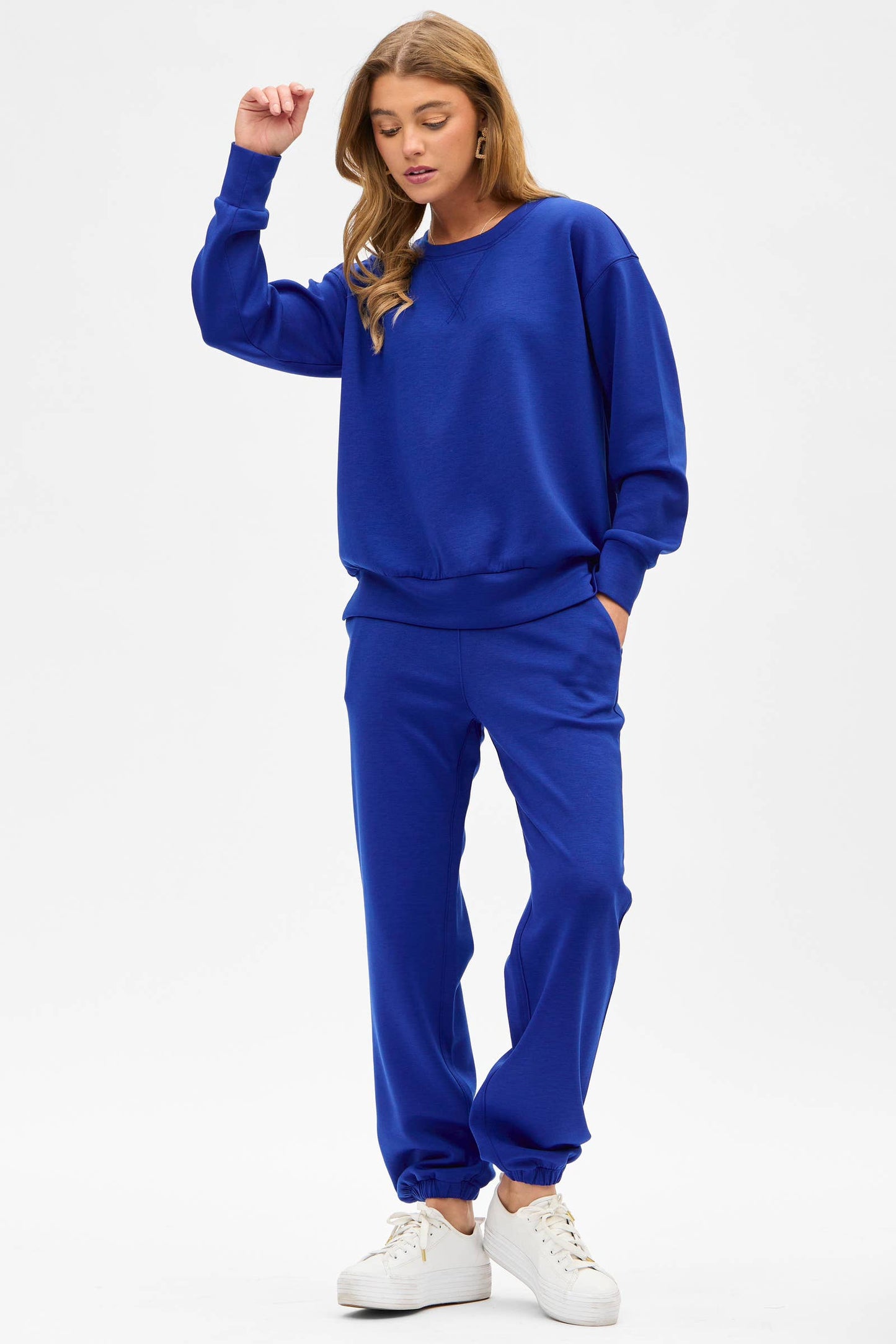 Crew Neck Pullover + Jogger Set TRVSET-MALIBU: LILAC / S