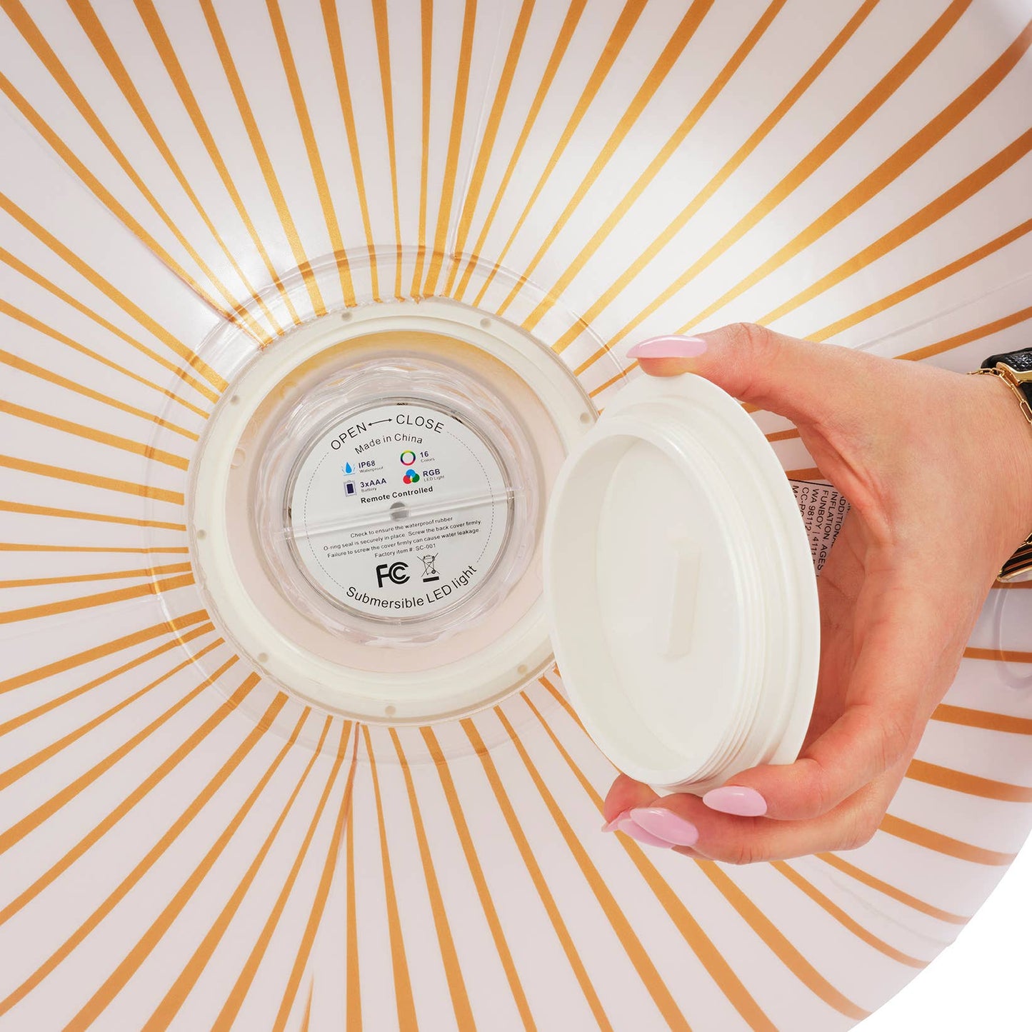 Vintage Stripe Light Up Inflatable Ornaments