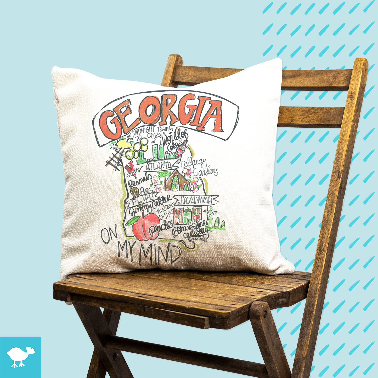 Your State "Roadmap" Pillow: 18"x18" / Pillow