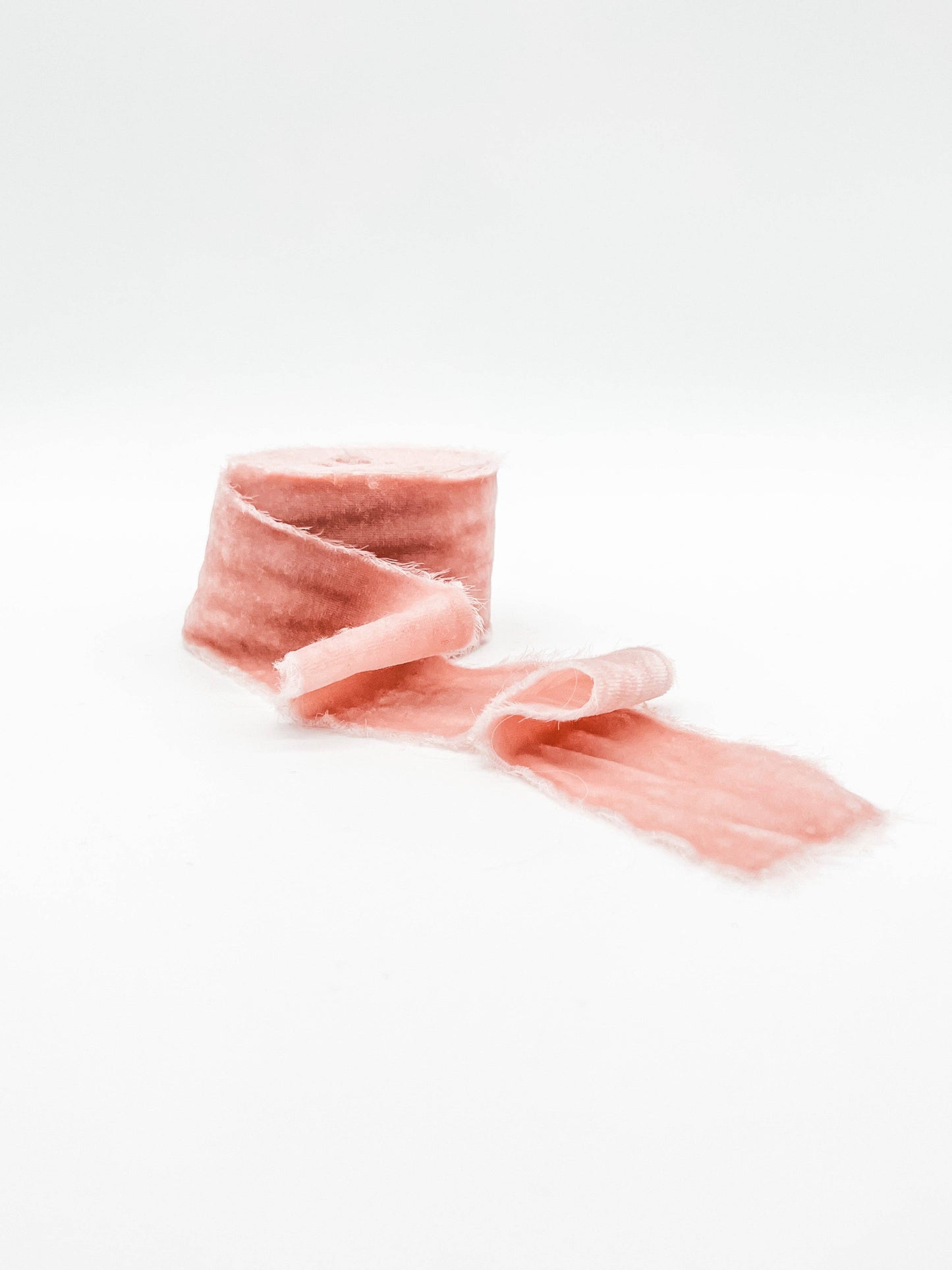 2" Velvet Ribbon - Raw Edge - 26 Colors: Rose