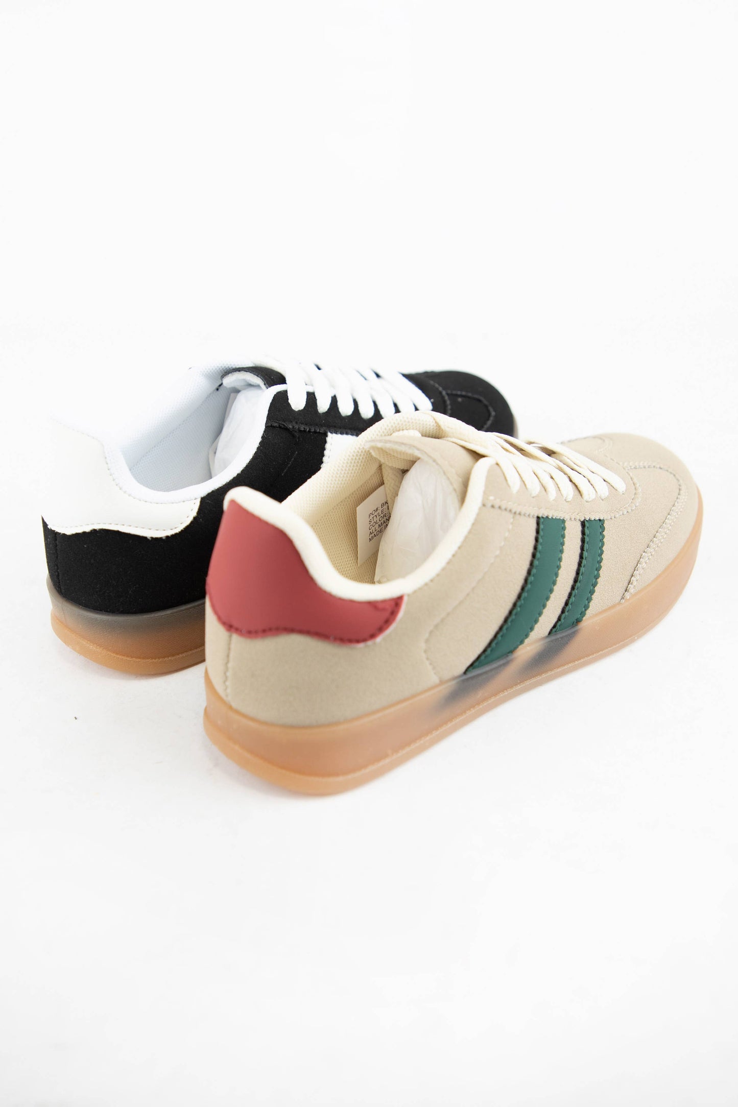 DEER-09 COLORFUL SUEDE SNEAKERS: WHITE RED / B18