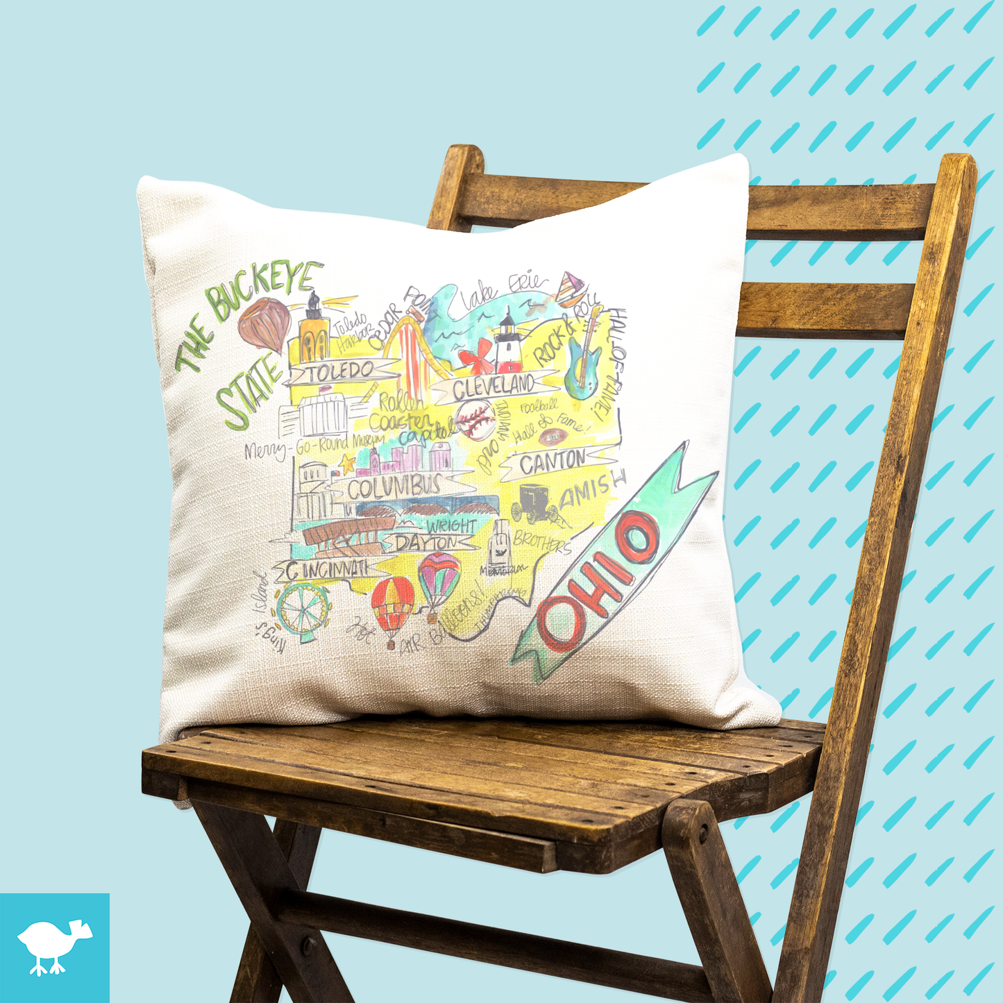 Your State "Roadmap" Pillow: 18"x18" / Pillow