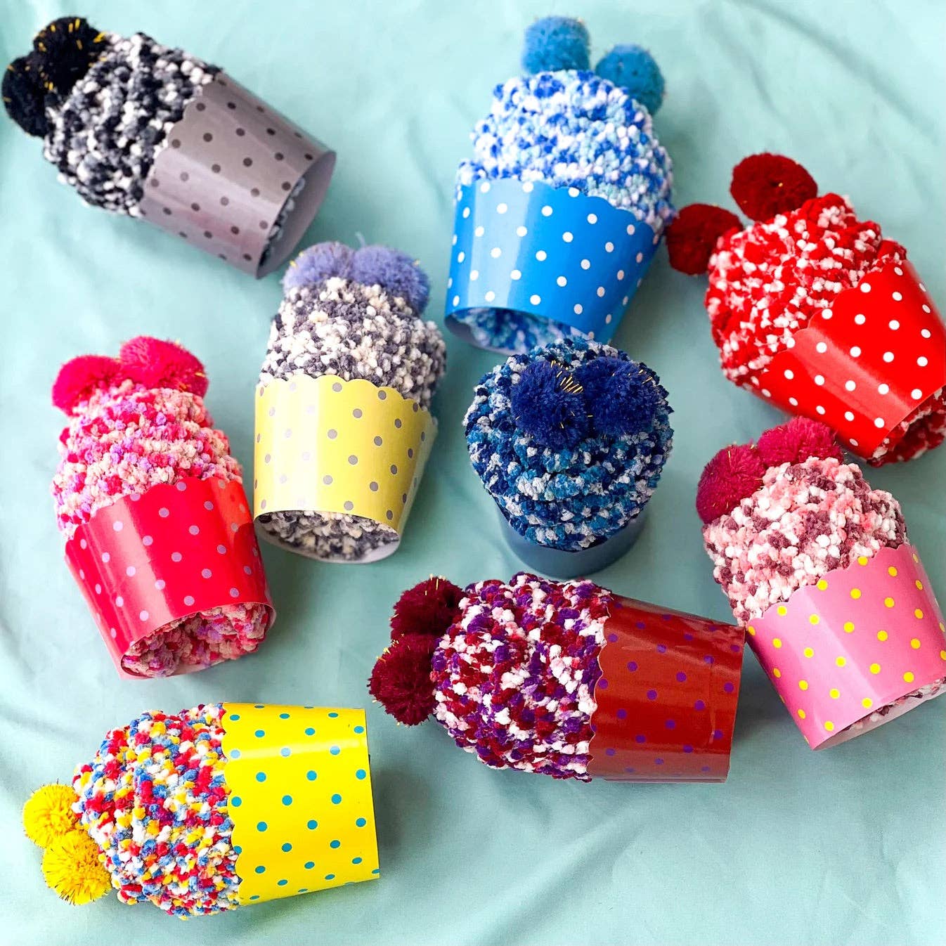 Cozy Cupcake Socks | 9 Colors: Blue (Plain)