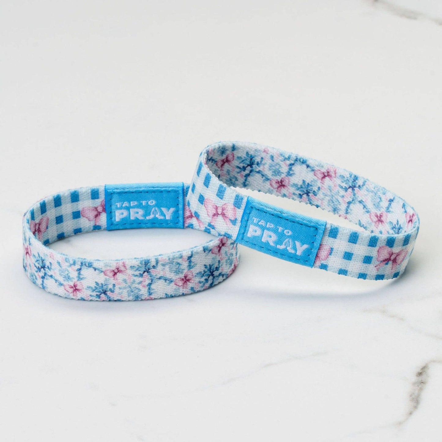 Tap To Pray® Wristband – Blue Belle: Small