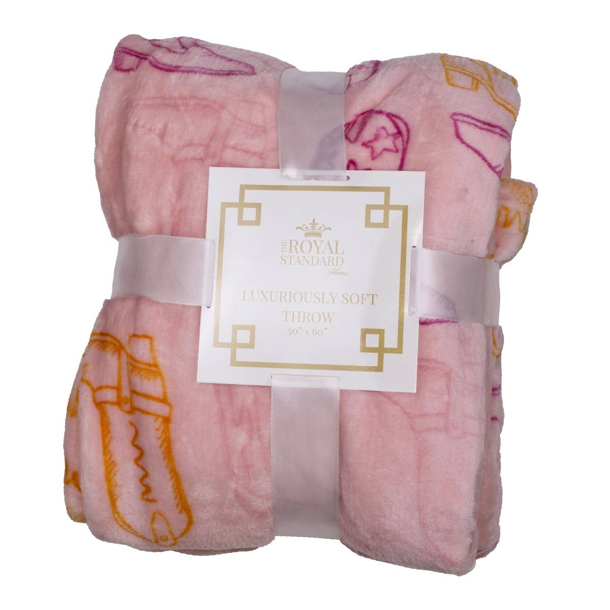 Cowgirl Walk Throw   Pink/Orange   50x60