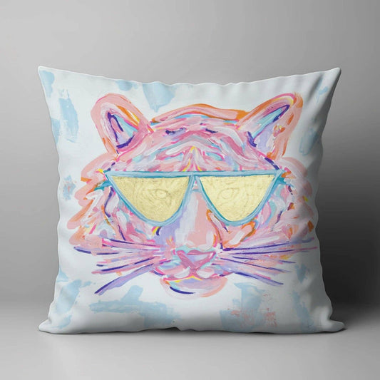 FUN TIGER PILLOW SQUARE: 18"