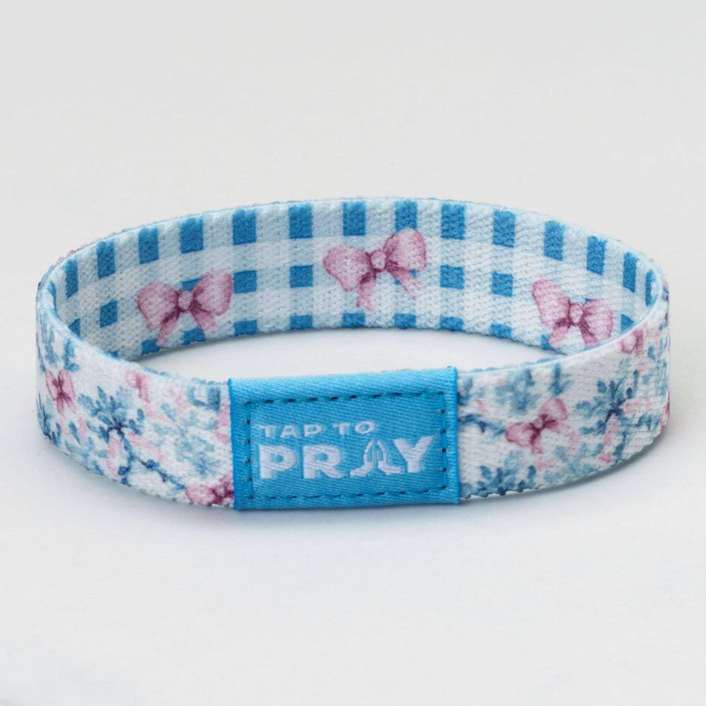 Tap To Pray® Wristband – Blue Belle: Medium