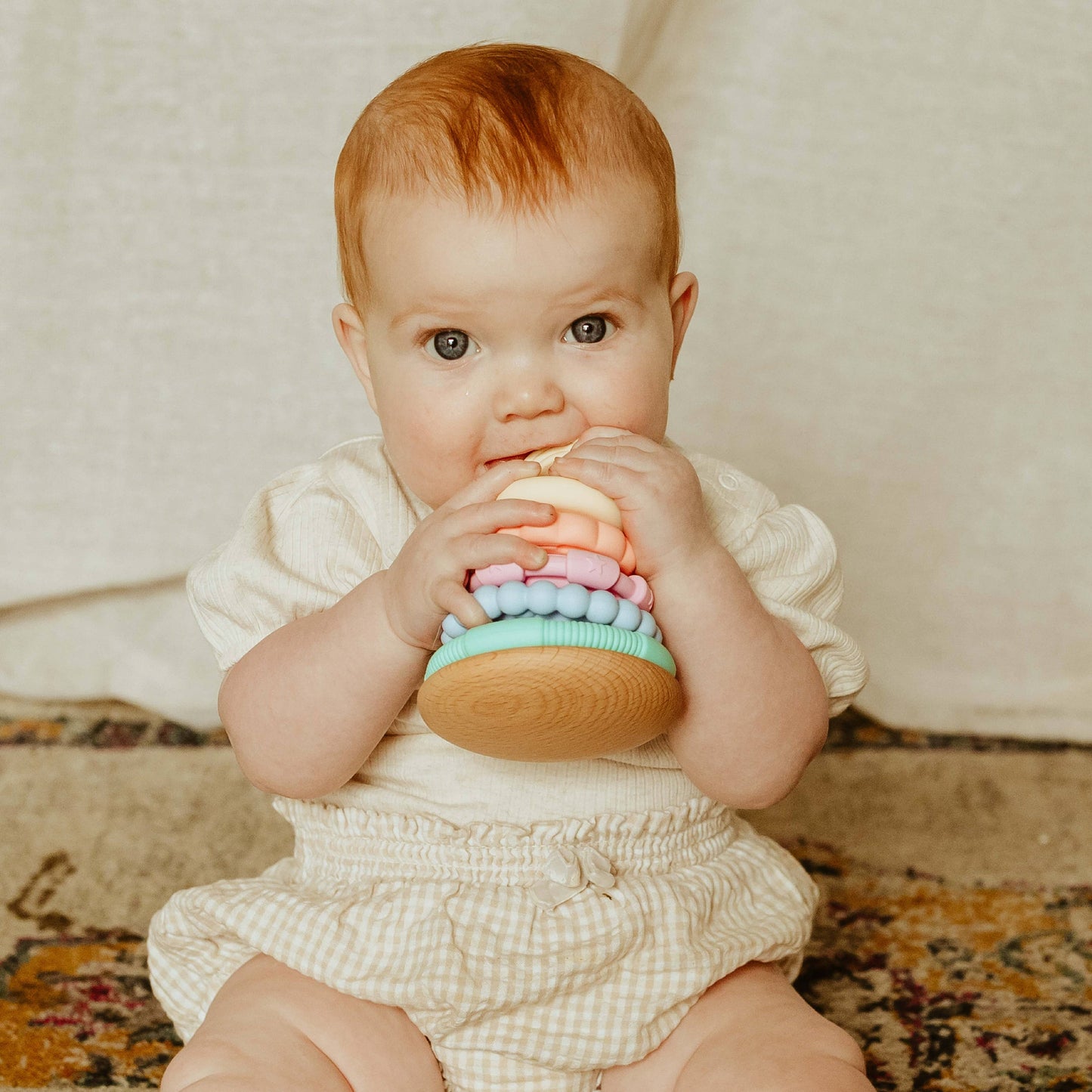 Rainbow Stacker Teether & Toy - Pastel