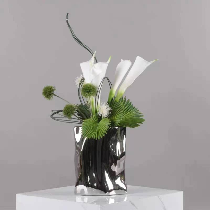 24"Long Premium Lifelike Real Touch Artificial Calla lily: Soft white