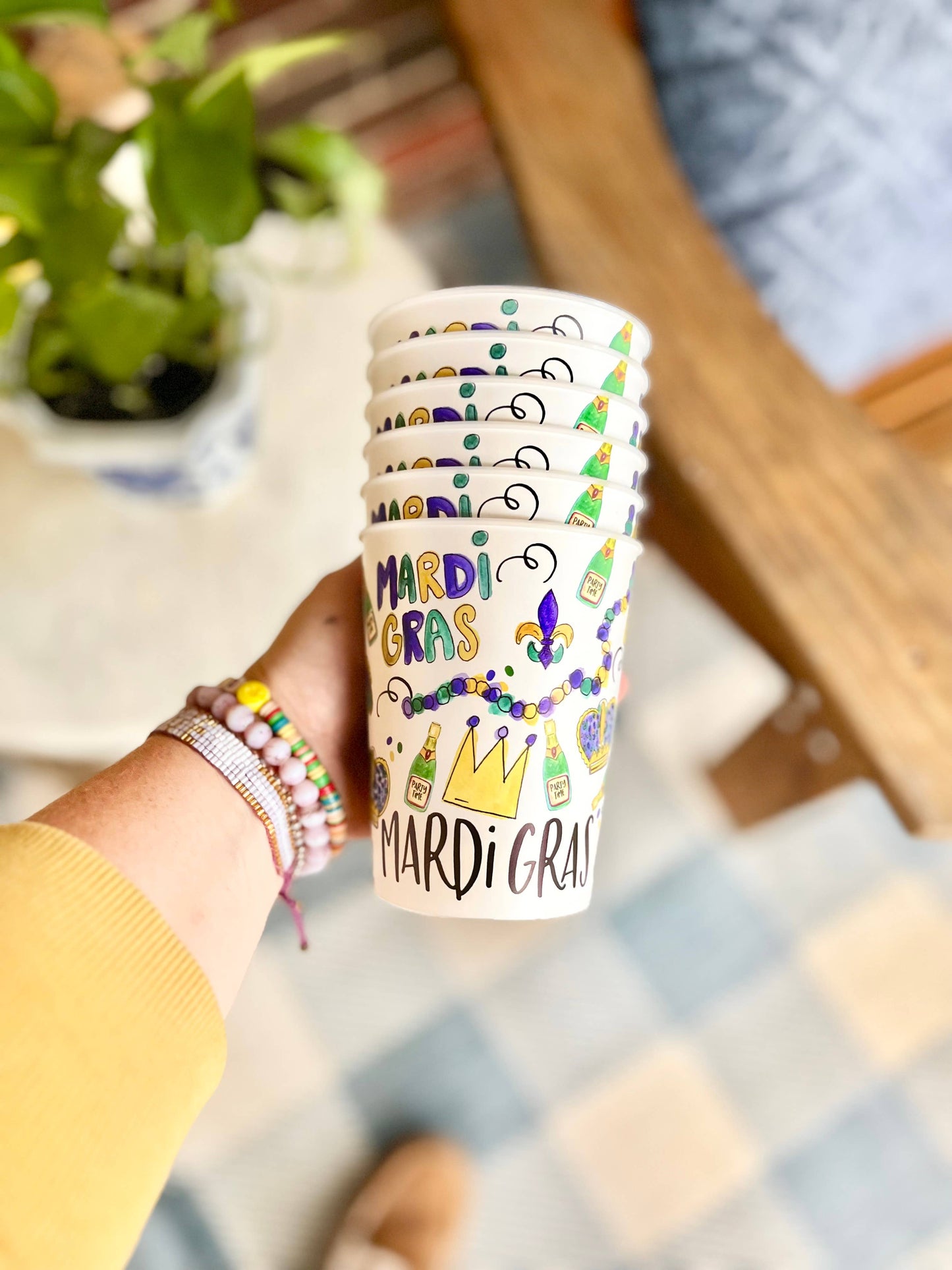Mardi Gras Reusable Cups, gifts, tailgate, party cups
