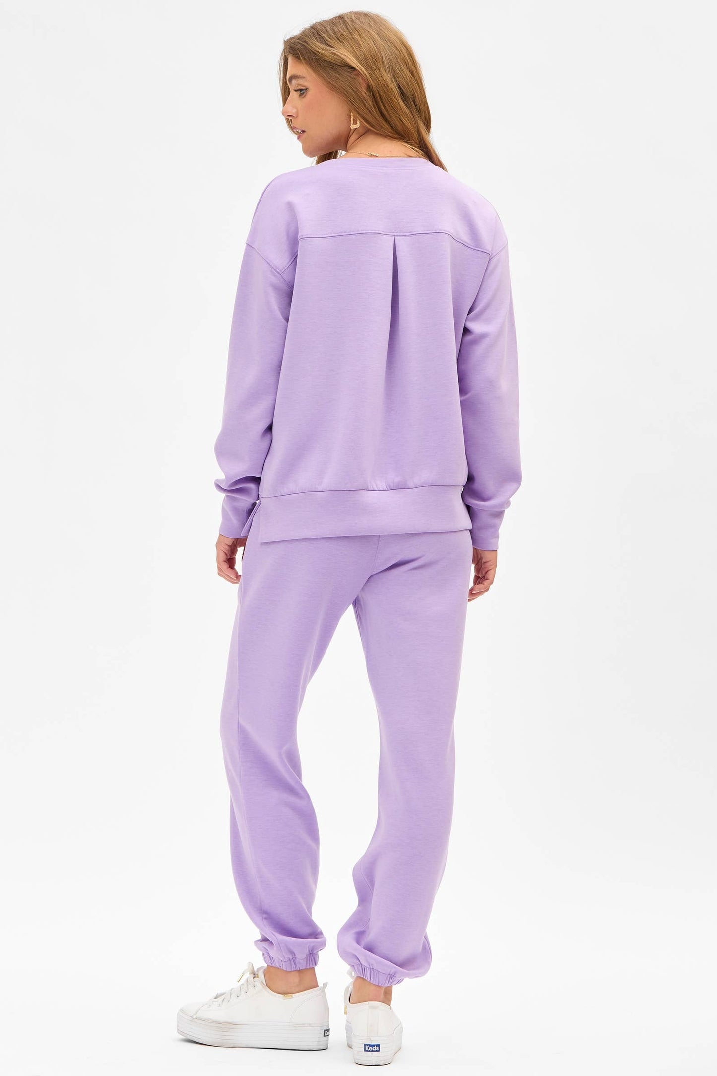 Crew Neck Pullover + Jogger Set TRVSET-MALIBU: LILAC / L