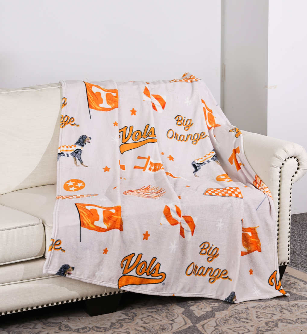 Tennessee Flannel Fleece Blanket, Collegiate