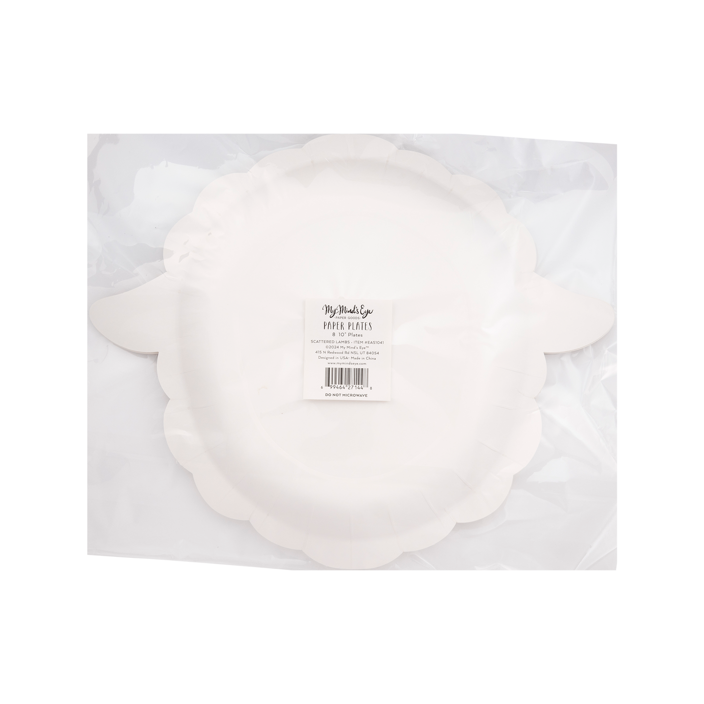 EAS1040 - Lamb Shaped Paper Plate