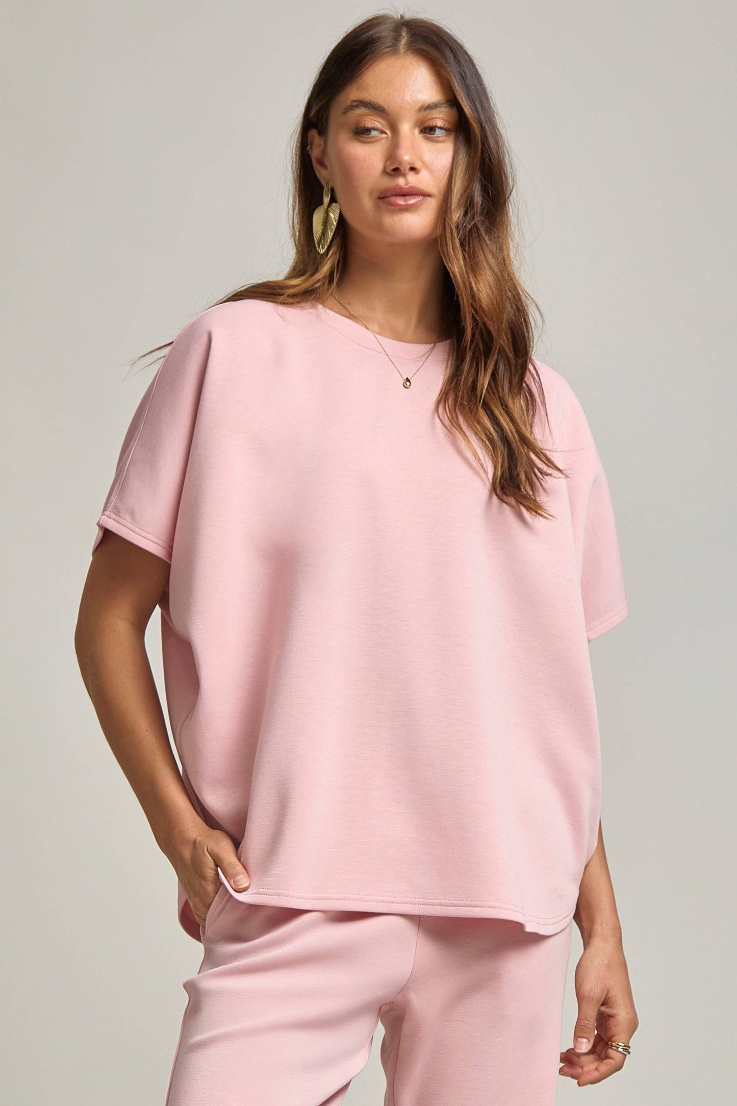 Poncho Top + Bell Bottom Modal Set: Navy / XL