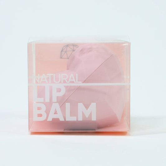 Pink Heart Lip Balm100% Natural: Pink / Clear Plastic Box / Cocolime