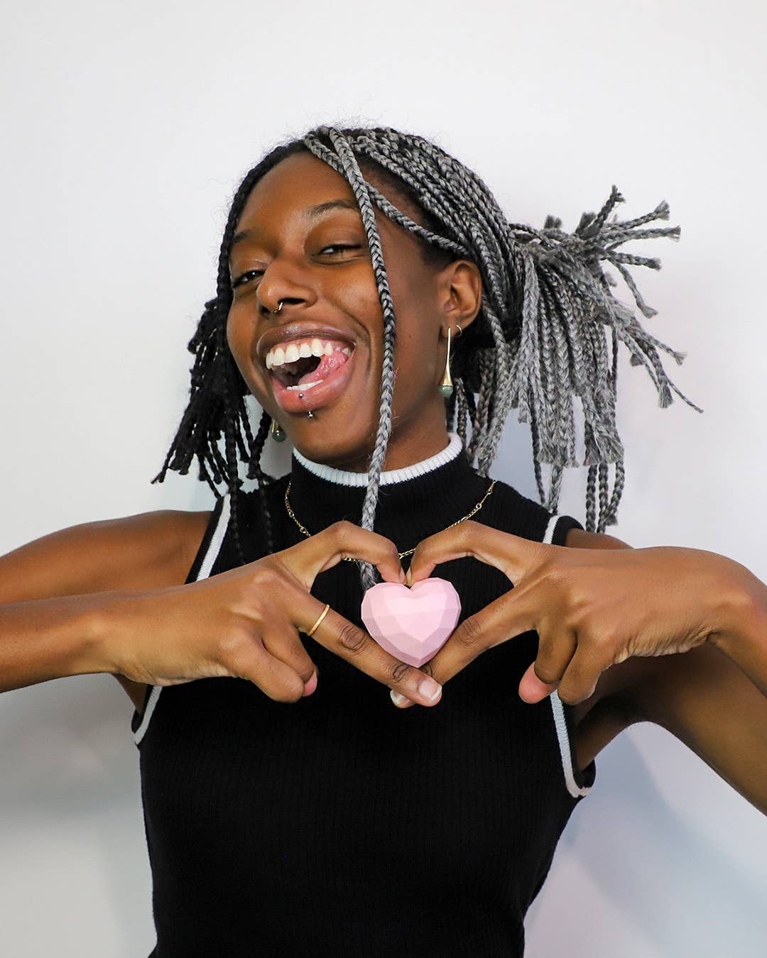 Pink Heart Lip Balm100% Natural: Pink / Clear Plastic Box / Wildberry