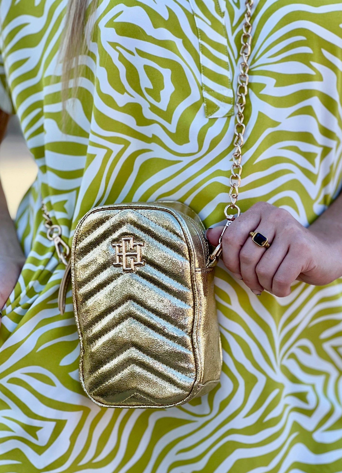 Colton Cell Phone Crossbody SHIMMER GOLD: Default