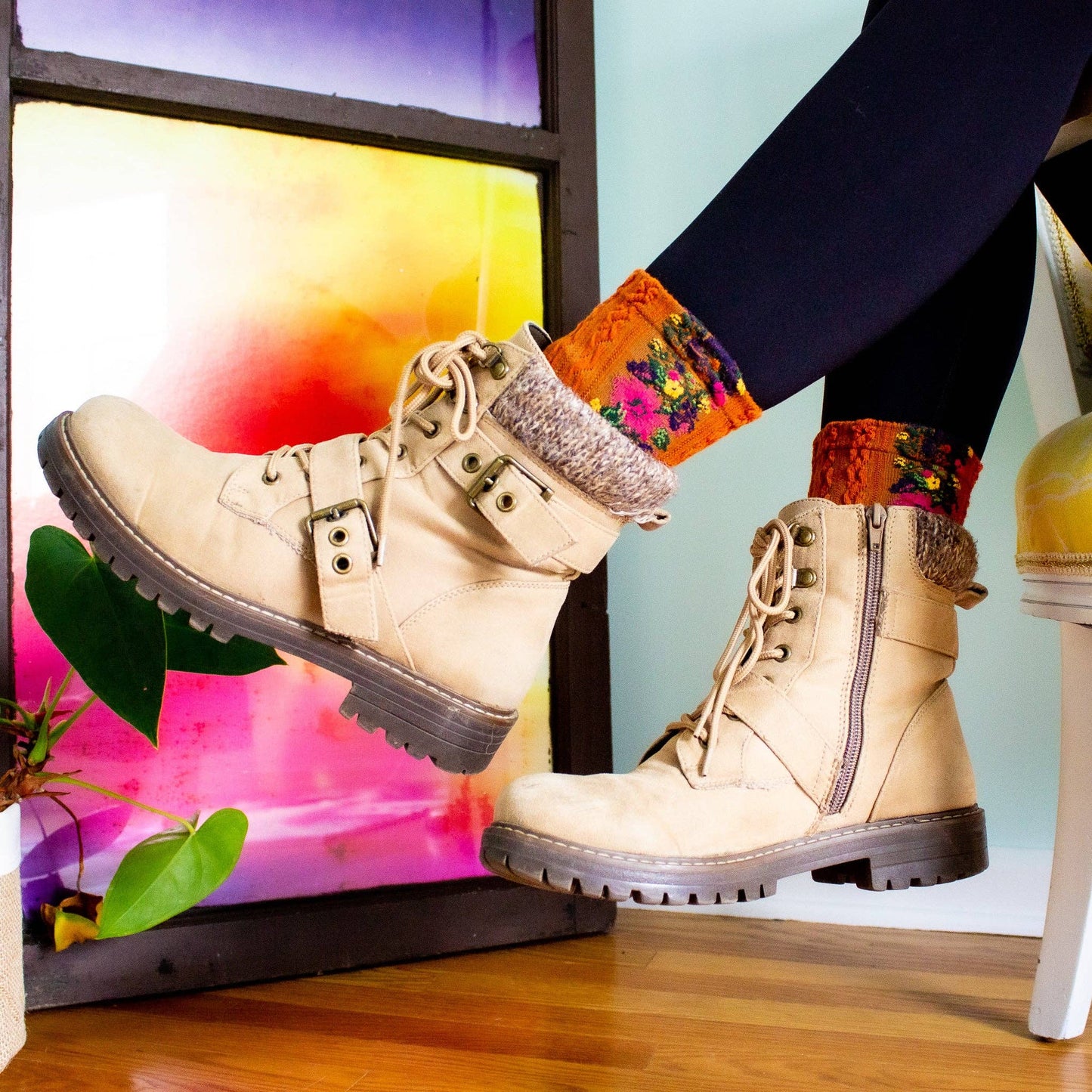 Audrey Vintage Socks: White