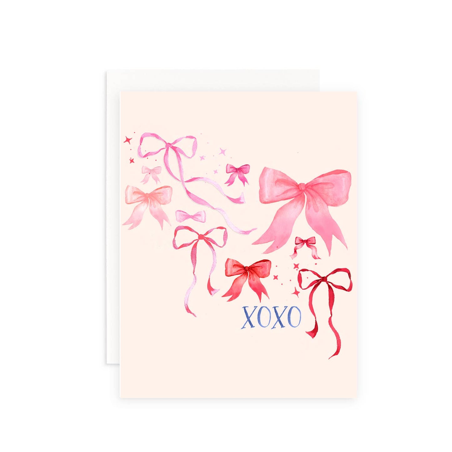 X's and Bows Valentine's Day Greeting Card: Single Card