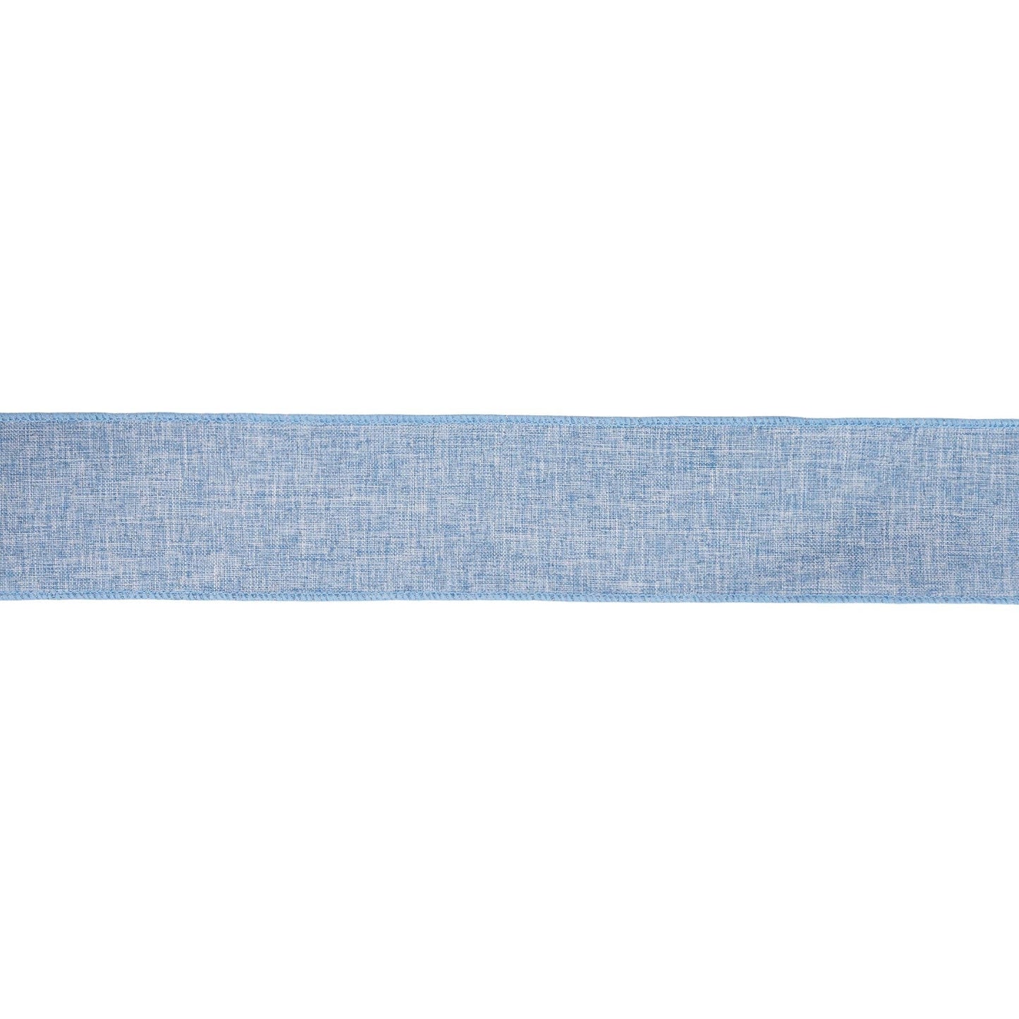 2 1/2" Linen Wired Ribbon | Blue Linen | 10 Yard Roll