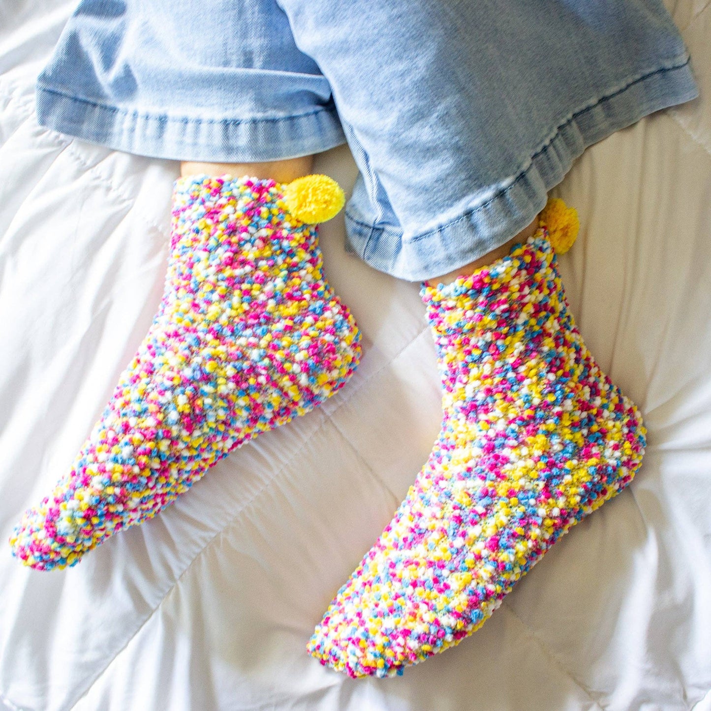 Cozy Cupcake Socks | 9 Colors: Blue (Plain)