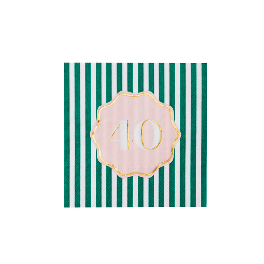 40TH BIRTHDAY COCKTAIL NAPKINS