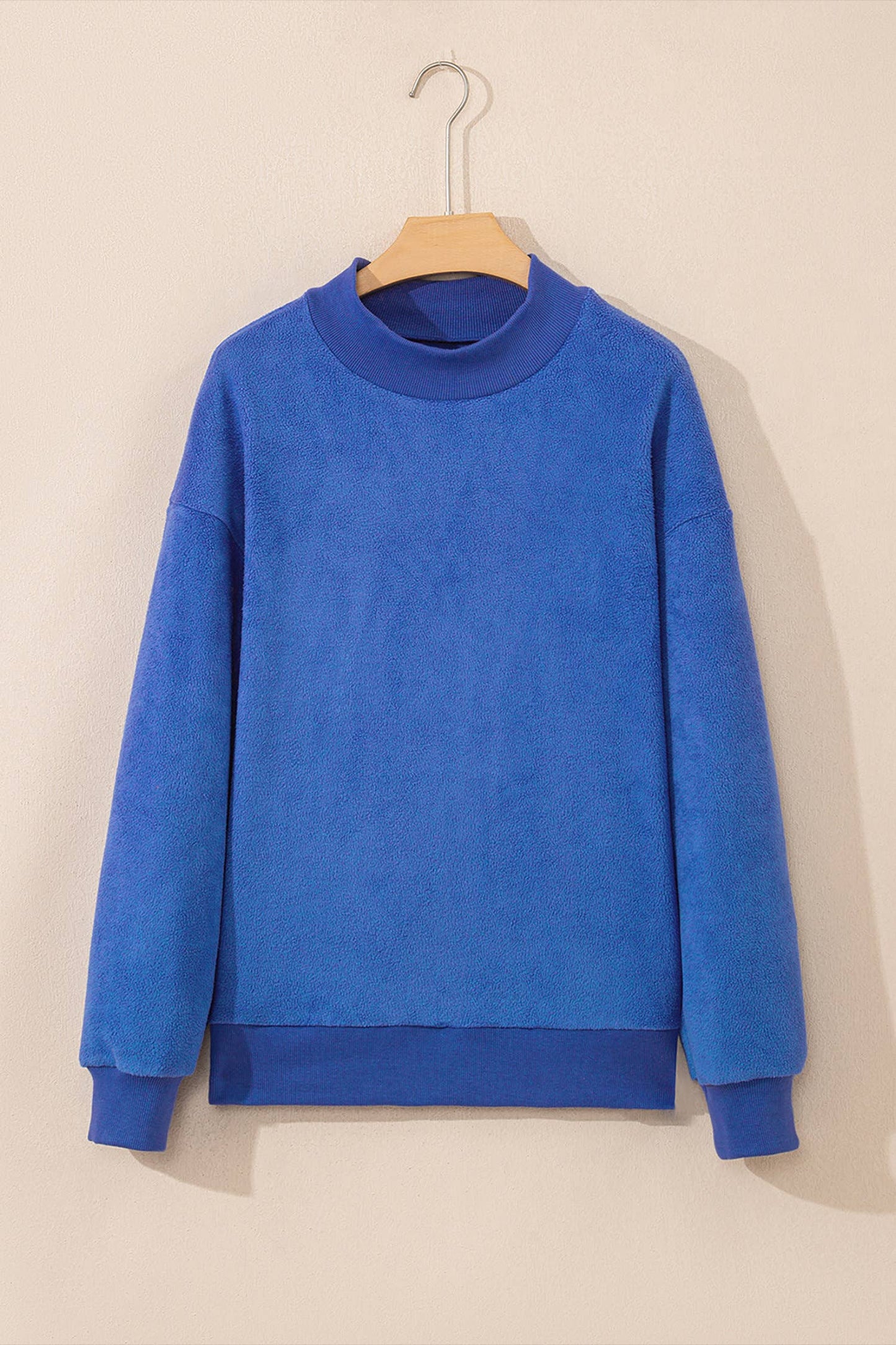 Game Day Oversize Reversible Mock Neck Sweatshirt (S-XL): Light Grey / Missy / S