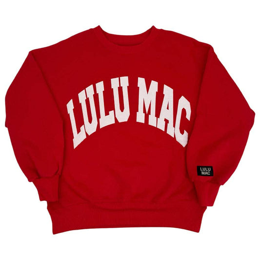 Lulu Mac Sweatshirt Red/White - Puff: Red / X-Large