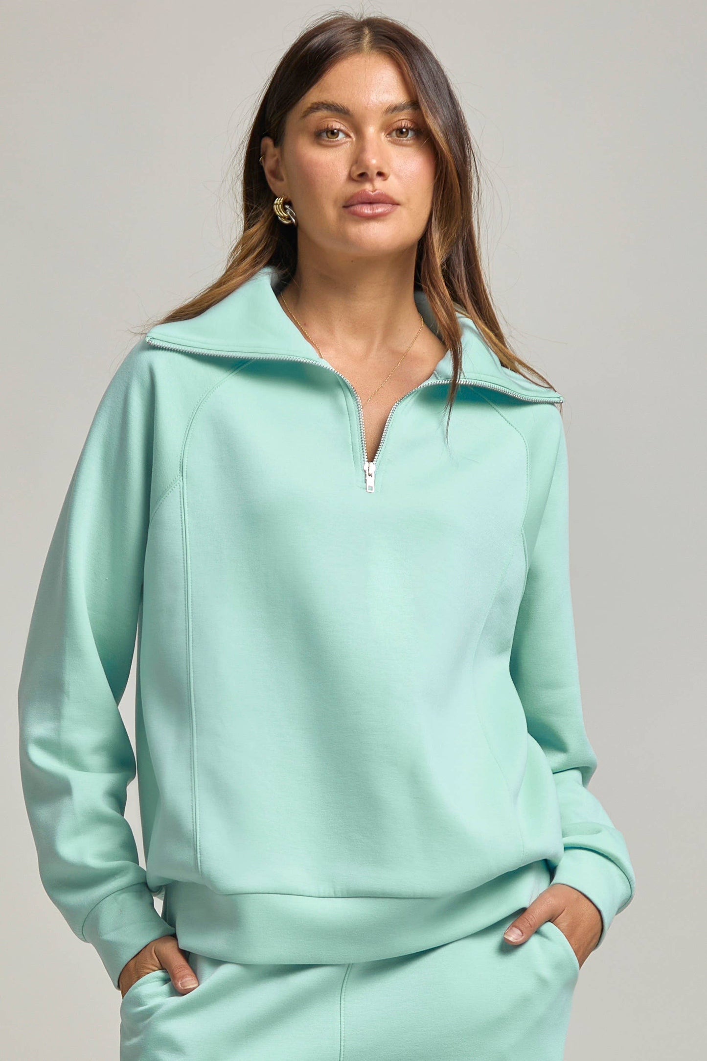 Quarter Zip Pullover + Jogger Modal Travel Set: Lavender / S