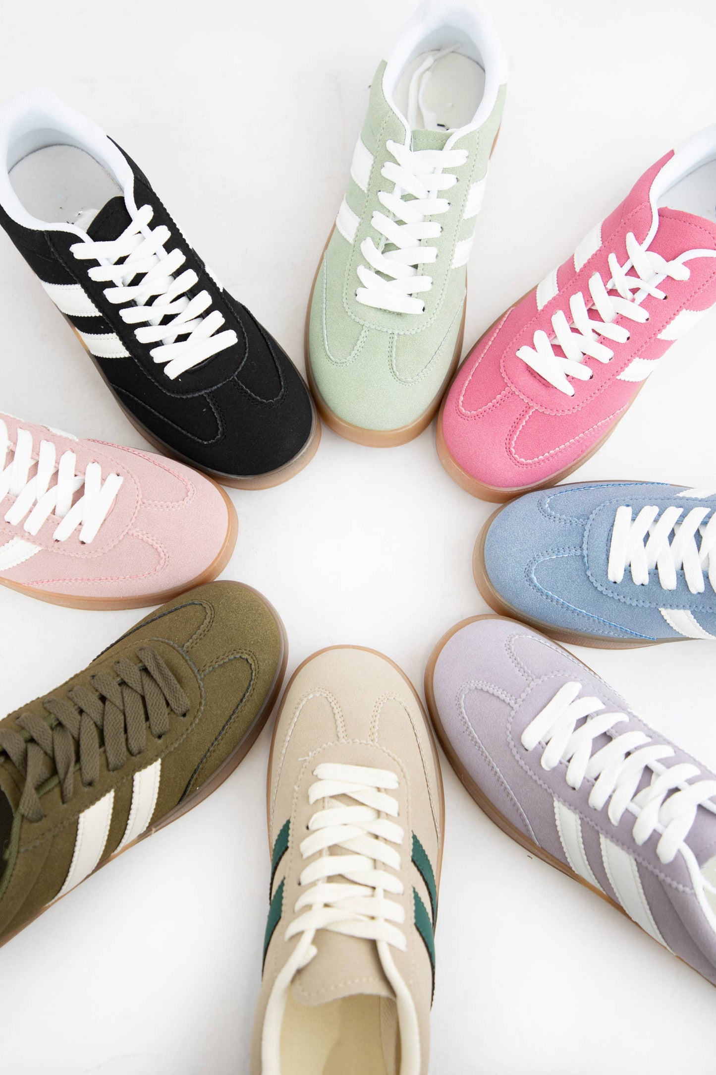DEER-09 COLORFUL SUEDE SNEAKERS: WHITE RED / B18