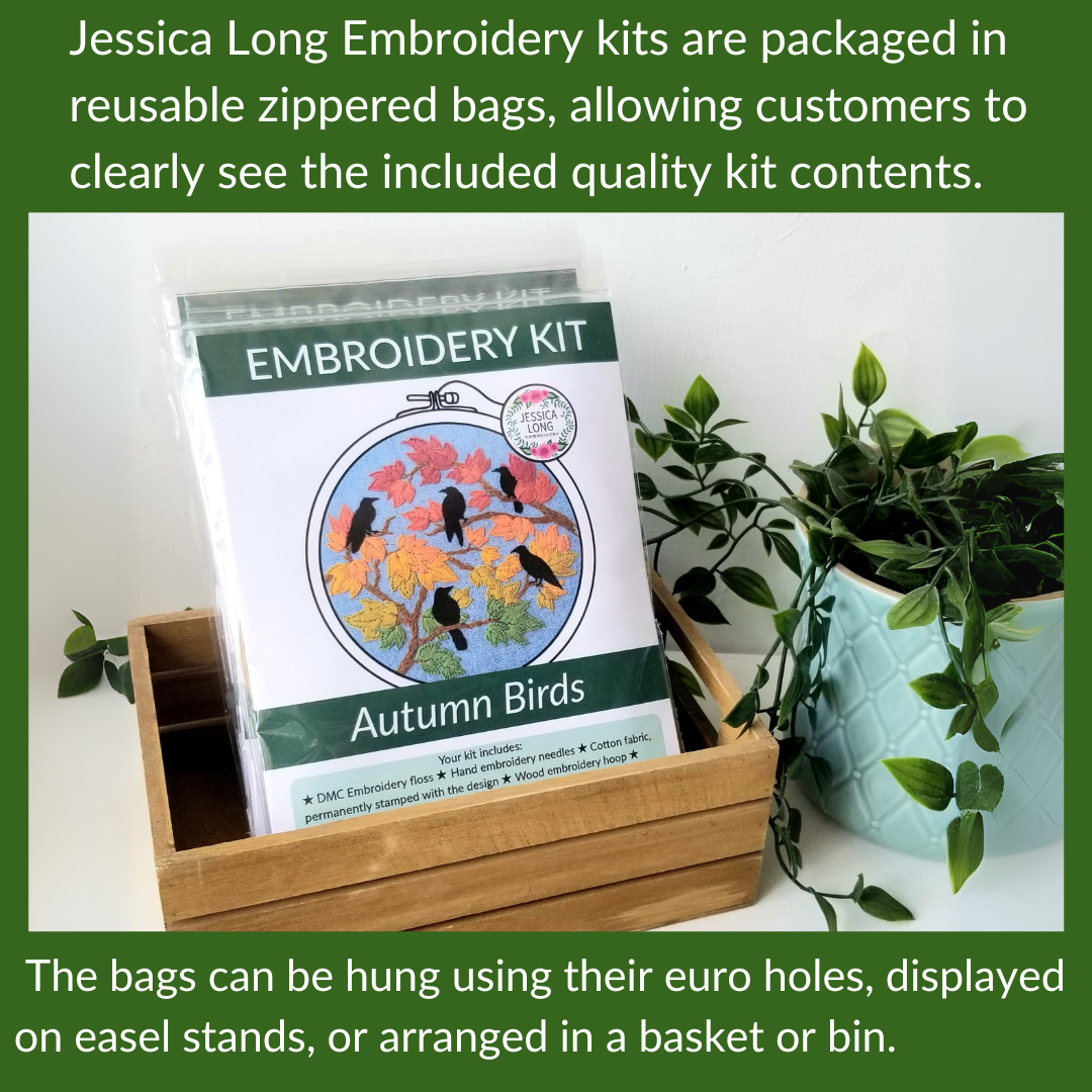 Hedgehog Embroidery Kit: Full Skeins