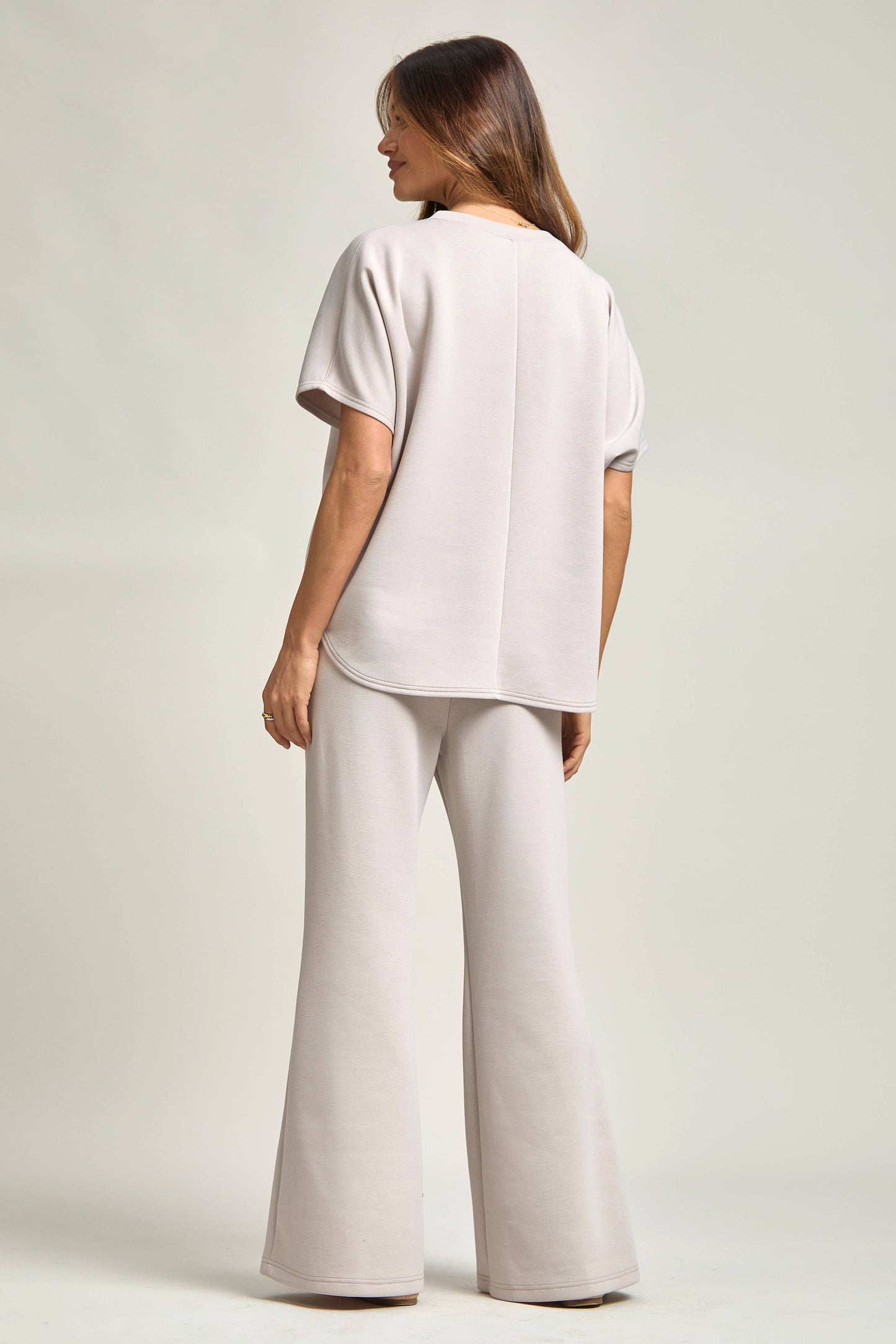 Poncho Top + Bell Bottom Modal Set: Navy / L